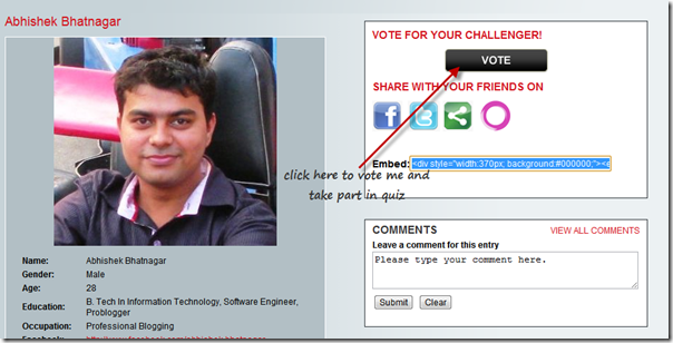 vote abhishek in amd competition